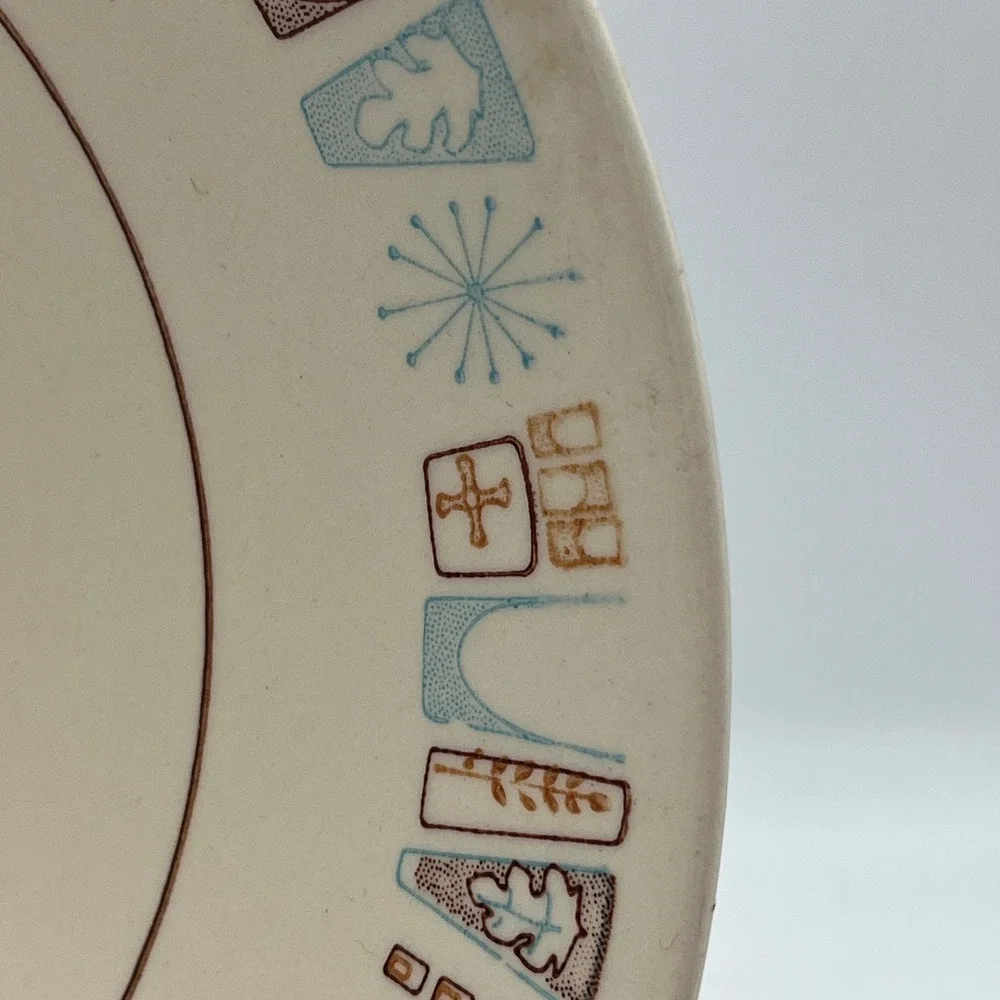 Taylor Smith? Vtg Atomic Era Serving Bowl Mid Century Modern‎ Design 9.75 Inch